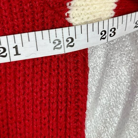 Vintage Heritage Wintuk Varsity Zip Up Red White Knitted Cardigan USA Size Large - Picture 10 of 10